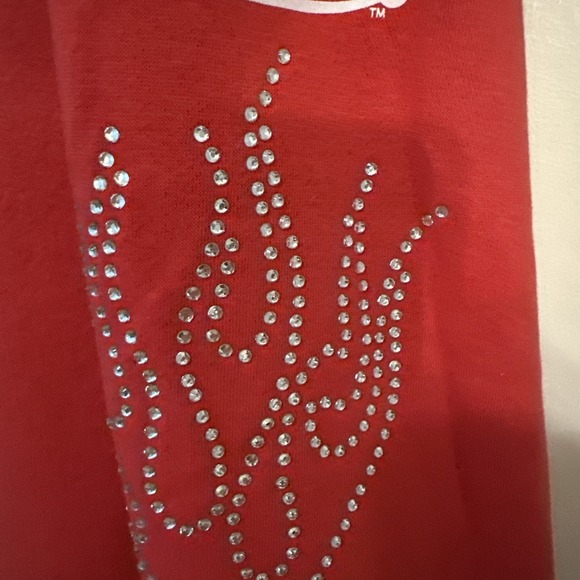 Von Dutch Red Cropped Embellished Hoodie Size XLARGE - Picture 4 of 16